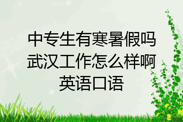 中专生有寒暑假吗武汉工作怎么样啊英语口语