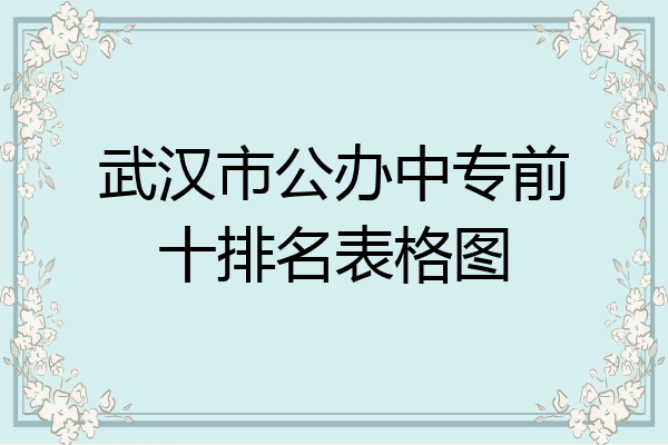 武汉市公办中专前十排名表格图