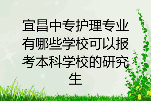 宜昌中专护理专业有哪些学校可以报考本科学校的研究生