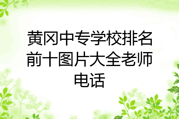 黄冈中专学校排名前十图片大全老师电话