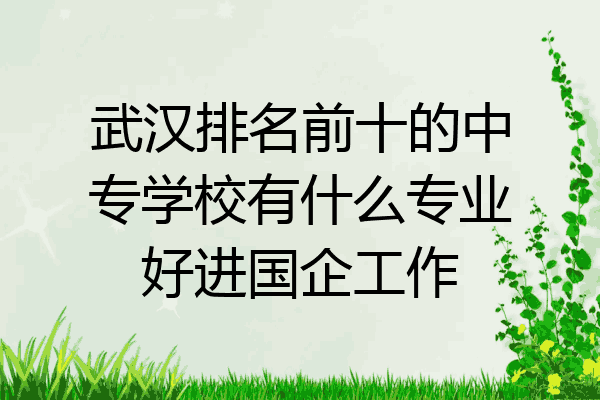 武汉排名前十的中专学校有什么专业好进国企工作