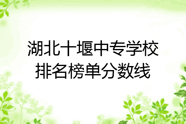 湖北十堰中专学校排名榜单分数线