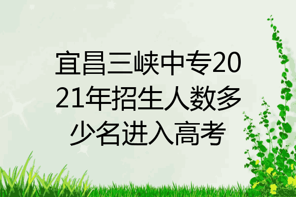 宜昌三峡中专2021年招生人数多少名进入高考