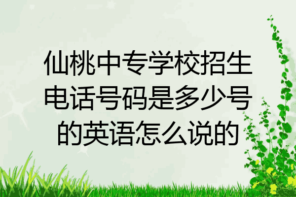 仙桃中专学校招生电话号码是多少号的英语怎么说的