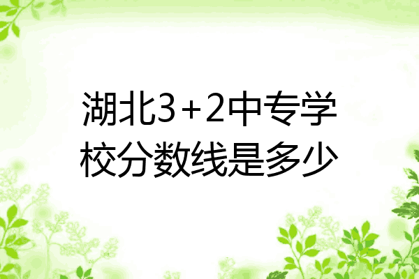 湖北3+2中专学校分数线是多少