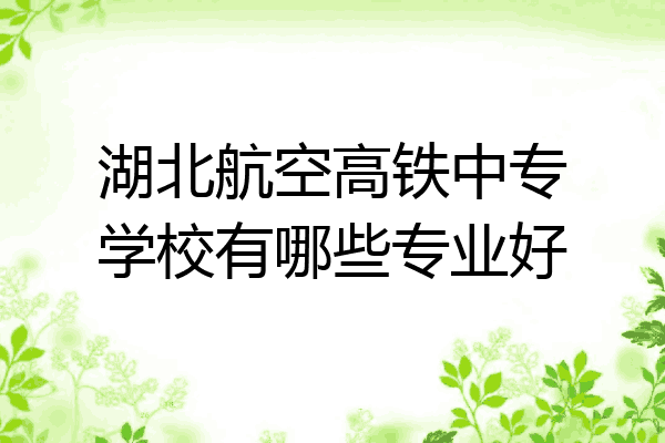 湖北航空高铁中专学校有哪些专业好