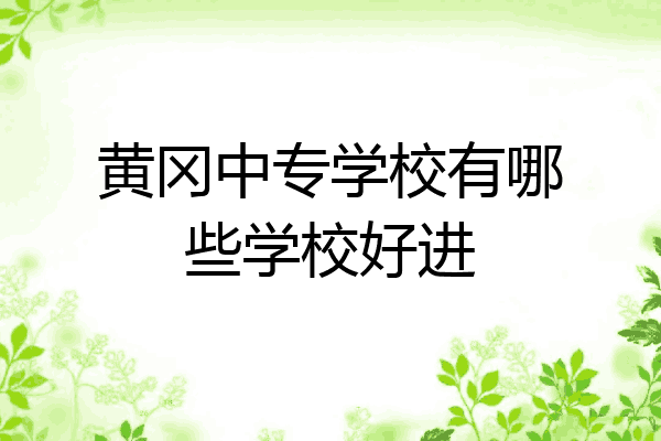 黄冈中专学校有哪些学校好进