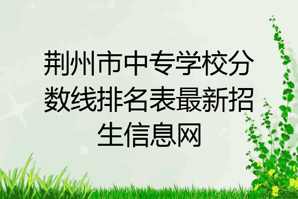 荆州市中专学校分数线排名表最新招生信息网