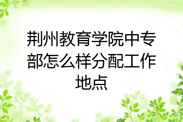 荆州教育学院中专部怎么样分配工作地点