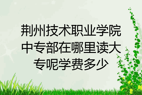 荆州技术职业学院中专部在哪里读大专呢学费多少