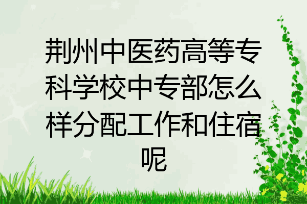 荆州中医药高等专科学校中专部怎么样分配工作和住宿呢