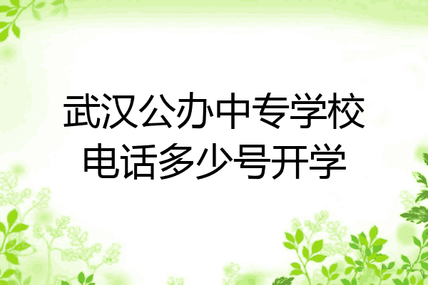 武汉公办中专学校电话多少号开学