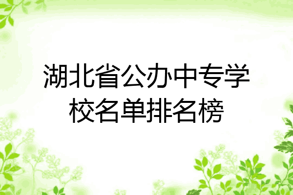 湖北省公办中专学校名单排名榜