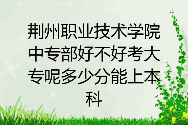 荆州职业技术学院中专部好不好考大专呢多少分能上本科