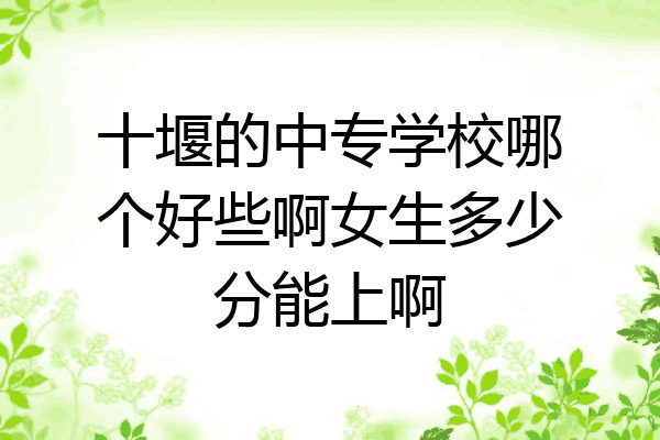 十堰的中专学校哪个好些啊女生多少分能上啊