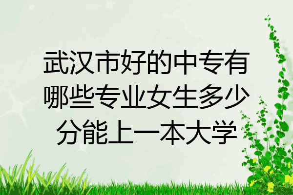 武汉市好的中专有哪些专业女生多少分能上一本大学