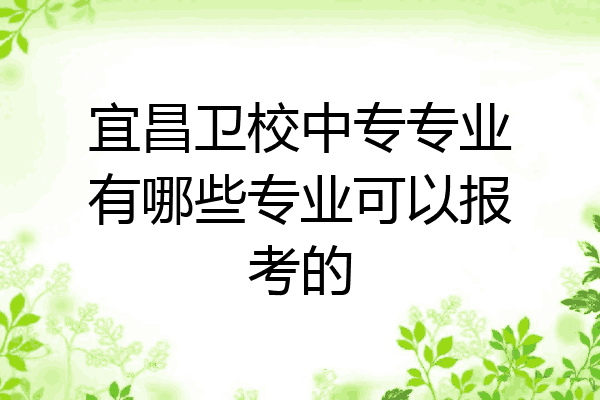 宜昌卫校中专专业有哪些专业可以报考的