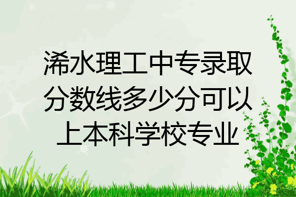 浠水理工中专录取分数线多少分可以上本科学校专业