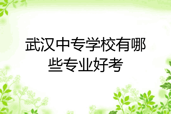 武汉中专学校有哪些专业好考