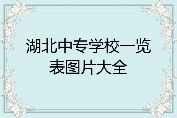 湖北中专学校一览表图片大全