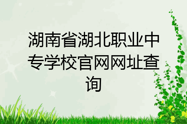 湖南省湖北职业中专学校官网网址查询