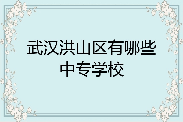 武汉洪山区有哪些中专学校