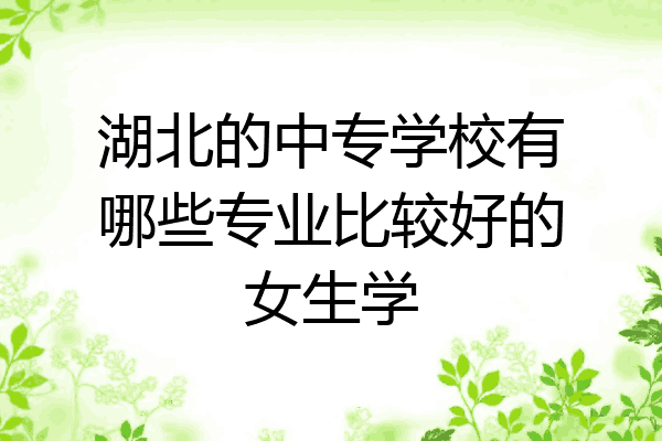 湖北的中专学校有哪些专业比较好的女生学