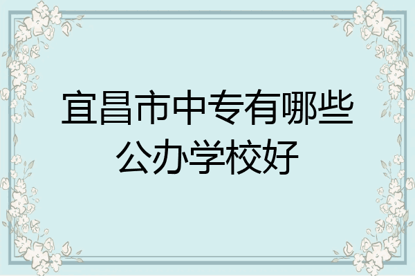宜昌市中专有哪些公办学校好