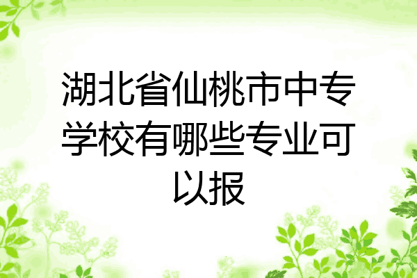 湖北省仙桃市中专学校有哪些专业可以报