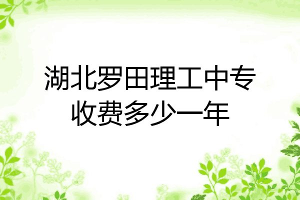 湖北罗田理工中专收费多少一年
