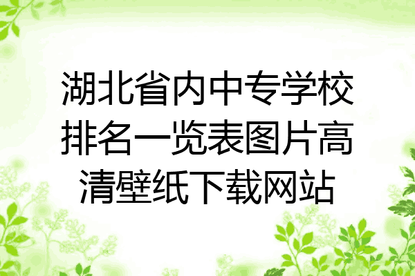 湖北省内中专学校排名一览表图片高清壁纸下载网站