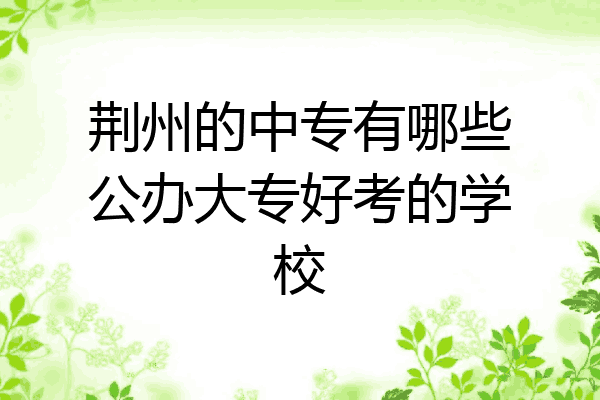 荆州的中专有哪些公办大专好考的学校