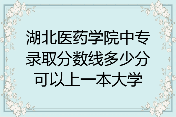 湖北医药学院中专录取分数线多少分可以上一本大学