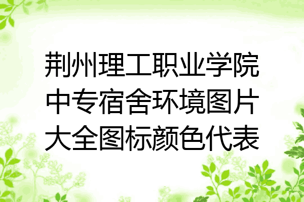荆州理工职业学院中专宿舍环境图片大全图标颜色代表