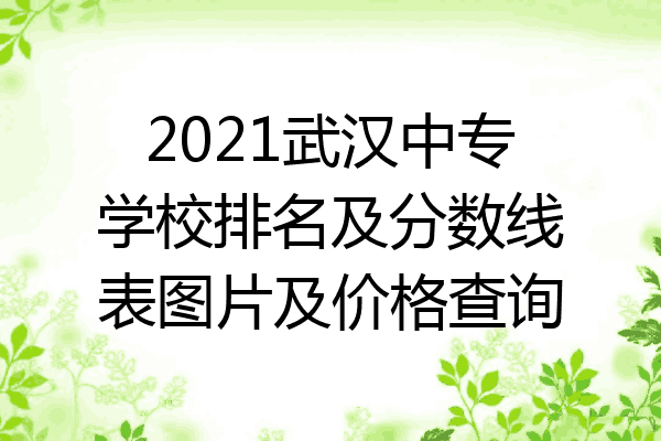2021武汉中专学校排名及分数线表图片及价格查询