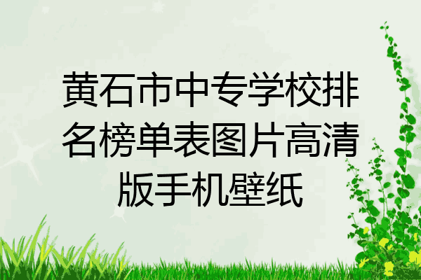 黄石市中专学校排名榜单表图片高清版手机壁纸