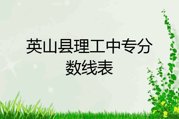 英山县理工中专分数线表