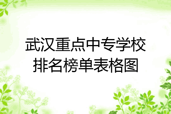 武汉重点中专学校排名榜单表格图