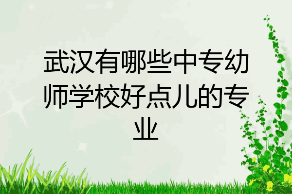 武汉有哪些中专幼师学校好点儿的专业