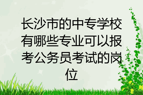 长沙市的中专学校有哪些专业可以报考公务员考试的岗位