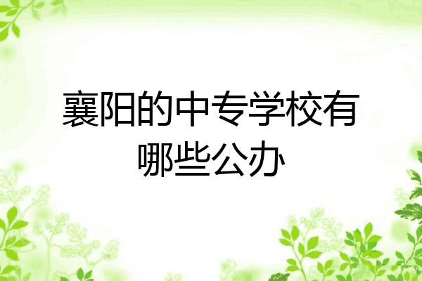 襄阳的中专学校有哪些公办