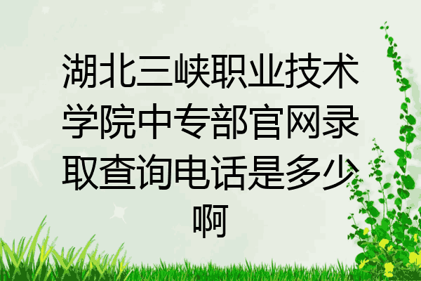 湖北三峡职业技术学院中专部官网录取查询电话是多少啊