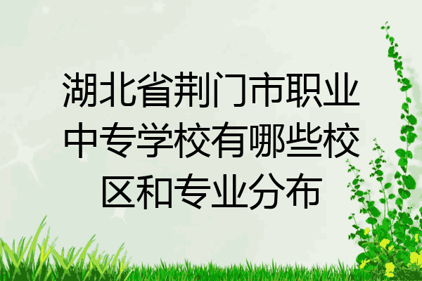 湖北省荆门市职业中专学校有哪些校区和专业分布