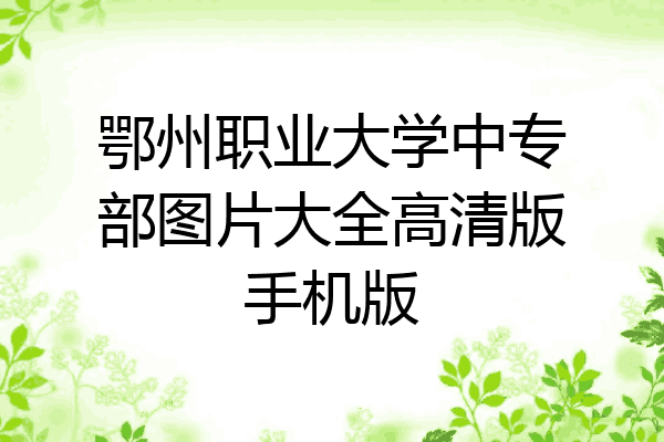 鄂州职业大学中专部图片大全高清版手机版