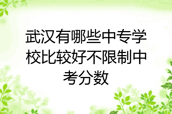 武汉有哪些中专学校比较好不限制中考分数