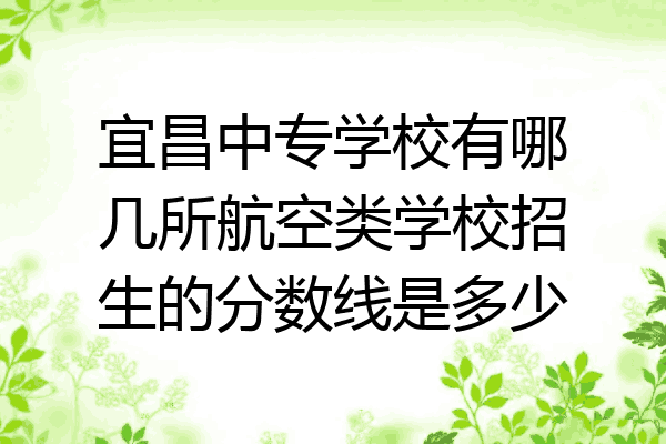 宜昌中专学校有哪几所航空类学校招生的分数线是多少