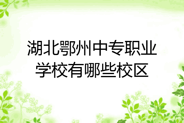 湖北鄂州中专职业学校有哪些校区