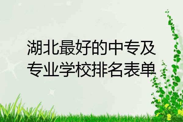 湖北最好的中专及专业学校排名表单