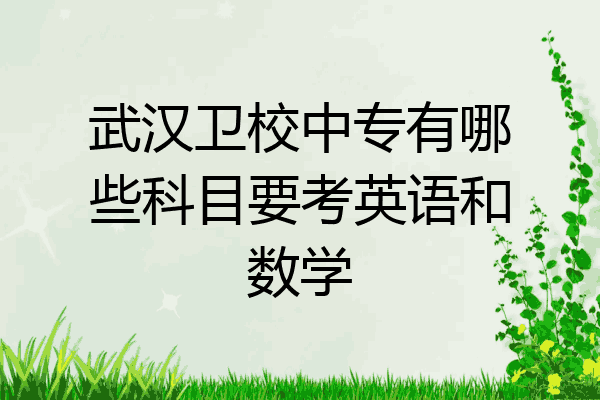 武汉卫校中专有哪些科目要考英语和数学