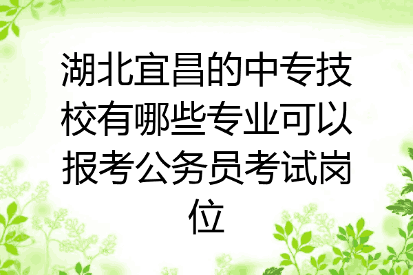 湖北宜昌的中专技校有哪些专业可以报考公务员考试岗位